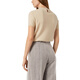 Loro Piana/诺悠翩雅LP女装短袖毛衣山羊绒罗纹针织圆领短款套头衫2025新款 米色 XXS