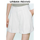 
UR2025 summer new women's clothing fashion temperament commuting versatile three-dimensional compressed shorts UWM650045 white S