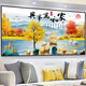 Light luxury living room decoration painting self-adhesive painting sofa background wall 3D three-dimensional landscape painting wall sticker wallpaper mural sticker home and everything goes well-TH-1278 No. 1 x Print border x with self-back glue
