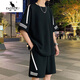 Kangaroo (Daishu) Casual Sports Traje para hombres Summer New Loose Silk Silk Camiseta de manga corta de manga corta Shorts para hombres combinados con un buen conjunto FKS653 Traje blanco XL alrededor de 130-150Jin [Jin equivale a 0.5 kg] se pueden usar