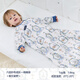 
DOMIAMIA baby sleeping bag six-layer gauze integrated sleeping bag baby sleeping bag children anti-kick quilt long-sleeved one-piece pajamas four seasons M