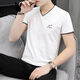 Playboy (Playboy) American Fashion Brand ins футболка с короткими рукавами для мужского воротника куриного сердца Чистое хлопок.