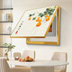 Yonghuan New Chinese-style meter box decorative painting without punching in living room and dining room hanging painting Modern simple strong and weak power switch cover painting 01 - Fulu Linmen 1365 40*30 (can accommodate 33 width*22 height) Piano black