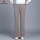 Pierre CARDIN (PIERRE CARDIN) middle-aged m mother wide-leg pants summer thin casual pants loose new straight middle-aged elastic large-size women's pants houndstooth 2687 early summer thin XL 80-95Jin [Jin equals 0.5 kg]