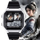 Huizhi Stadt Jianlai Peripheral Watch Chen Ping A Ning Yao Qi Jingchun Electronic Watch Small Square Birthday Gift Student Student Cartoon [Mode Silber Schwarz] D11973 Electronic Watch Standard