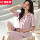 Hengyuanxiang pijama de algodón de mediana edad y jóvenes para mujeres en pantalones cortos de manga corta de verano