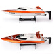 Complete remote control boat, high-speed speedboat, high-power, can be launched into the water, water toy boat, children's ship toy boat model, HJ806 elegant black, 46cm, non-pullable net, standard dual-electric fun version