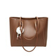 Kinstrdz Tote Bag Femme 2025 Nouvelle capacité de grande capacité en cuir authentique High Sense Commuter à une épaule sac d'anniversaire Brown Brown