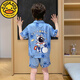Harrow Little Yellow Enten Kinder-Pyjamas Jungen Sommereis Ice Seide dünne Kurzarmanzug Sommer Medium und große Jungen Cartoon Mode Heimkleidung Eis Seide Kurzarm G6624# Weiß Kuromi 170 Größe 18 [empfohlene Höhe 150-155 cm]