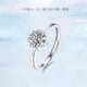 DR Classic Wedding Diamond Ring Snowflake Moissanite Ring Engagement Women 925 Silver 1 Carat Gift for Girlfriend or Wife