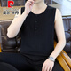 
Pier Cardan linen vest men's summer thin round neck solid color breathable cool cotton linen sleeveless T-shirt slim casual vest men 9896 khaki XL 130-150Jin [Jin equals 0.5 kg]