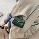 Anysmic international first-line brand 2025 new hot fashion niche one-shoulder crossbody bag retro high-end commuting small square bag dark green