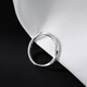 Mondele Fashion Ring Möbius Ring S999 Silver Light Luxury Index Finger Ring Open Ring Niche Design Ring 999 Silver Möbius Ring Nail Sand Style