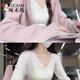 Woodpecker (Tucano) Diseño Sense Hollow Hollow Small V-Eck Twist Top Top Sweater Women Séter de otoño Autumn Cardigan Cardigan rosa S [recomendado 75-90 Jin [Jin iguala 0.5 kg]]]