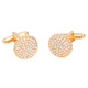 Nosskiss Autrichie Crystal Cuff Links for Men and Women's Business French French Cuff Sleeve Nails Gold Diamond Inclay Birthday Gift Golden Round Diamond