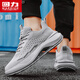 Warrior summer men's shoes mesh breathable sports dad shoes men's soft sole casual running shoes L847C gray 44