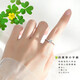 LAOLATU pt950 white platinum diamond four-leaf clover ring for women to propose and engage. Valentine's Day birthday gift for girlfriend and wife. Platinum four-leaf clover live ring for women with certificate.
