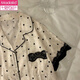 莫代尔韩系感冰丝春夏季薄款睡衣女爱心开衫可外穿家居服女套装 LW-9214# M 【建议80-100斤】