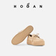 Hogan [l'offre spéciale de la fin de la saison est sur le point de terminer] les chaussures de chaussures de femmes printemps et d'été H-wrap Series h681 chaussures de bateau à lacets épaisses chaussures semelles beige 36