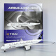 Phoenix Thai Airways A350-900 HS-Thu 1: 400 11981 Star Alliance de unos 16.7 cm de largo, juguetes sin hijos