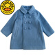 
G.DUCKKIDS children's fashionable woolen coat 2023 autumn and winter new Korean version of girls' cotton thickened double-breasted woolen coat trendy beige 130cm suitable for 120-130cm age 7-8 years old