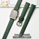 Geeignet für Armani Watch Armband AR1726 AR11149 AR11150 MEN UND Women Armband Dunkelgrün 14mm Accessoires Grün-Gold-Schnalle 14mm