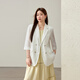 Show de fibra [Temperamento intelectual y capaz de chaqueta de traje de lacele] Gran tamaño Fat MM2025 Summer NUEVO Estilo 2694 Off-White 5xl