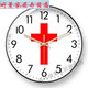 Clcey Creative Cross Wanduhr Wohnzimmer Schlafzimmer Wand hängende Stumm