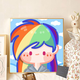 
Three-April Tiger Cute Peripheral Digital Oil Painting Diy Filling Coloring Children's Hand-painted Cartoon Animation Oil Painting Hy14082 20x20cm Thick solid wood inner frame Highlight pigment + Professional oil canvas + Multiple brushes + Wall hanging accessories