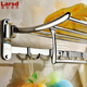Ratina de toallas Larsd Aleación de cobre Costilla de baño de toallas para toallas de toallas colgantes de toalla de baño plegable [Modelo especial] 60 cm Gun de toalla de baño de doble capa-9922H