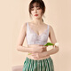 The beautiful lady GOSO underwear for women with small breasts that look big and comfortable without traces. Sexy bra women gathered up to support underwear 3212043 Gray purple (thin cup) 75B
