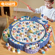 Wanre Rotation de pêche magnétique Toys pour garçons, filles, bébés, bébés, enfants et jouets Education de la petite enfance Classique de musique multifonctionnelle [Modèle de batterie à croche