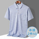 Zga Hailan Home The New New Summer d'âge moyen de l'âge moyen T-shirt à manches courtes en soie mince 9923_BLUE M 48_165_