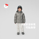 Nanny Goose children's down jacket short hooded warm children's clothing boys and girls windproof and cold thickened jacket winter NG2860 carbon black 90