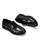 SATCHI men's shoes summer and autumn new business casual leather shoes one-step comfortable thick sole simple cowhide versatile loafers black 38
