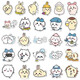 101 Chiikawa-Aufkleber dekorative kleine Muster Jiikawa Xiaoba niedliche Cartoon-Koffer-Aufkleber wasserdichte Dekoration kann unabhängige Schnitt-Schnitt-Druck-Drucken Chiikawa-1079+1319h (101 Aufkleber) sein (101 Aufkleber)