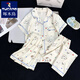 
Woodpecker three-piece pajamas for women in summer 2025 new thin women summer cloud cotton short-sleeved short-sleeved trousers can be worn outside 9922# cloud cotton three-piece set M [70-95]Jin[Jin equals 0.5 kg]