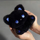 
Desktop ornaments cute and beautiful dazed doll emo little bear gift birthday gift for girls kitten ornaments emo black cat doll [black and blue]