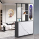 Visa Genji Wooden Language Modern Simple Entrance Partition Cabinet Entering Living Room Wine Cabinet Decoration Shoe Cabinet Integrated Double-sided Room Storage 3891#