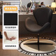 Menile French light luxury minimalist style makeup stool bedroom cloakroom dressing table makeup chair nail salon special chair high-end black-black right-angle style leather