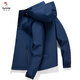 Woodpecker (Tucano) 2025 Chaqueta delgada de primavera y otoño para hombres y mujeres a prueba de viento pareja al aire libre chaqueta casual hombres gris oscuro l