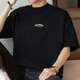 Vancl Eslite 260G Amerikaner Schwergewicht mit reinem Baumwoll-T-Shirt-Kurzärärmel-Runde Hals Top Sommer Trendy Baumwoll halbärmelte lose T-Shirt M09-633 Versteckblau + M09-T673 Black S