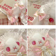 Xingxi crossbody bag Lolita rabbit plush shoulder bag girl cute children's bag soft girl cartoon doll backpack gift pink rabbit