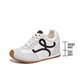
7cm high-end version yellow white shoes retro small tilted head mandarin duck shoelace casual shoes De training shoes women Forrest Gump shoes 6629 brown inner height 7cm 34