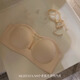 Yu Zhaolin Xiaoxiangfeng strapless underwear women's summer seamless tube top mesh non-slip sexy straps push-up bra black S