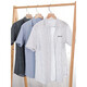 KAZUKI KURAISHI KURAISHI KAZUKI Casual Business Stripe Short Sleeve Shirt Men's Summer New Slim White Thin Fresh Shirt White XL 135-145Jin[Jin equals 0.5 kg]