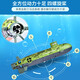 Haomuyin (Haomuyin) drahtloses Fernbedienungs -Kontrollboot -U -Boot Elektrische Jungen Kinderspielzeugfischtank simuliert Unterwasser -U -Boot Mini Speedboat Geschenk Military Green Offizielle Standardkonfiguration