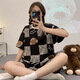 Victoria's Secret Emilysa 2023 Nouveau pyjamas à manches courtes pour la bande dessinée de coton pour femmes mignonnes Sweet Girl's Home's Clothes peut être porté à l'extérieur du G6627 M