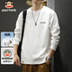 Big Mouth Monkey (paul frank) long-sleeved T-shirt men's spring and autumn heavyweight cotton sweatshirt men's bottoming shirt trendy brand jacket men's white L