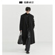 Piaget Zall shoulder pad design long over the knee 100% wool double-sided woolen coat 100% men's 2025 autumn and winter commuter coat moon night black regular style - no liner XL (recommended 145-160Jin Jin equals 0.5 kg)
